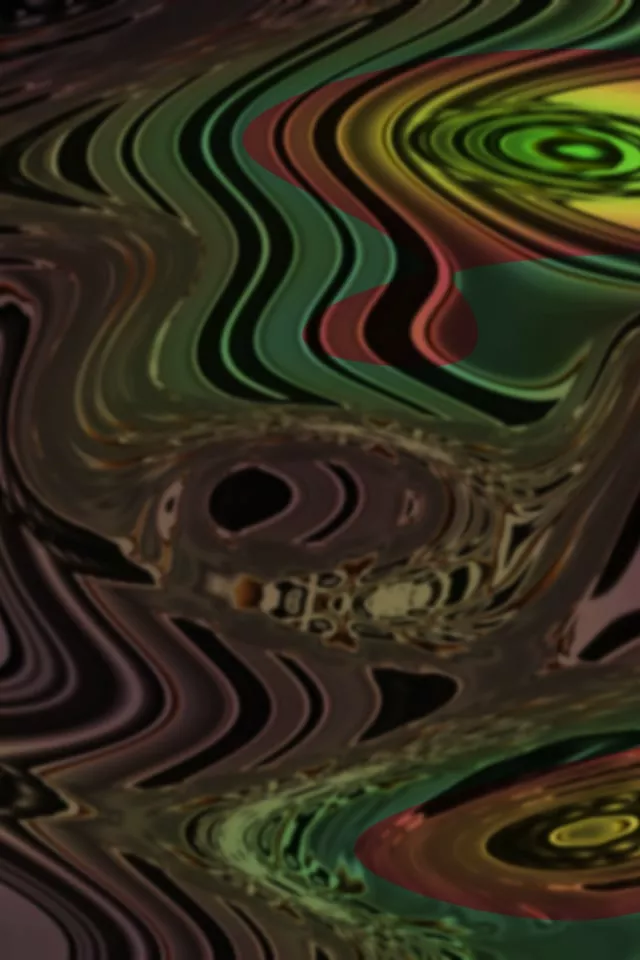 2:3 Portrait 60fps Screensaver Neon Tunnel Pulsing Chromatic Waves Background