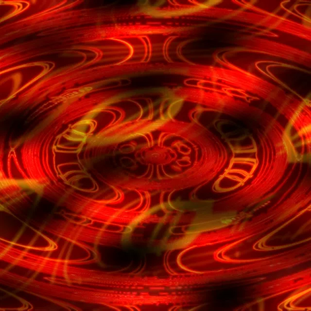1:1 Square 60fps Neon Tunnel Screensaver - Fractal Swirl Motion Background VJ Visual