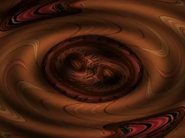 4:3 Standard 60fps Screensaver Neon Tunnel Spiraling Amber Vortex Animation