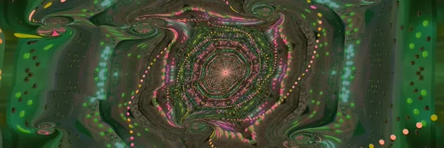 3:1 Panoramic 60fps Screensaver Neon Tunnel Infinite Fractal Spiral Veejay Loop