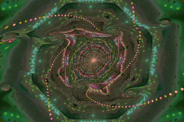 3:2 35mm 60fps Screensaver Neon Tunnel Pulsing Neon Ribbon Spiral VJ Clip