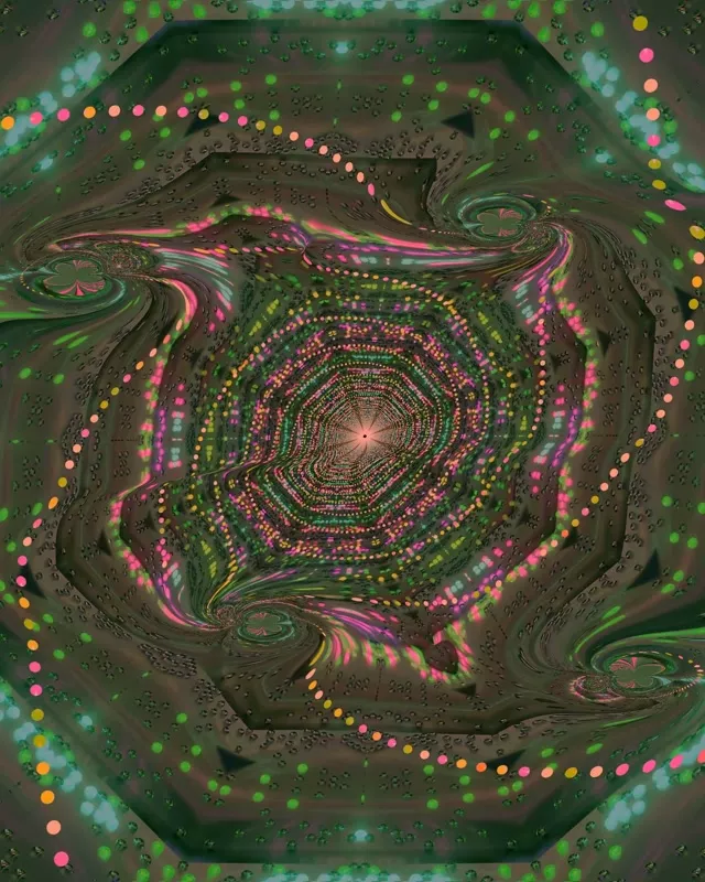 4:5 Portrait 60fps Screensaver Neon Tunnel Swirling Magenta Geometric Loop Video