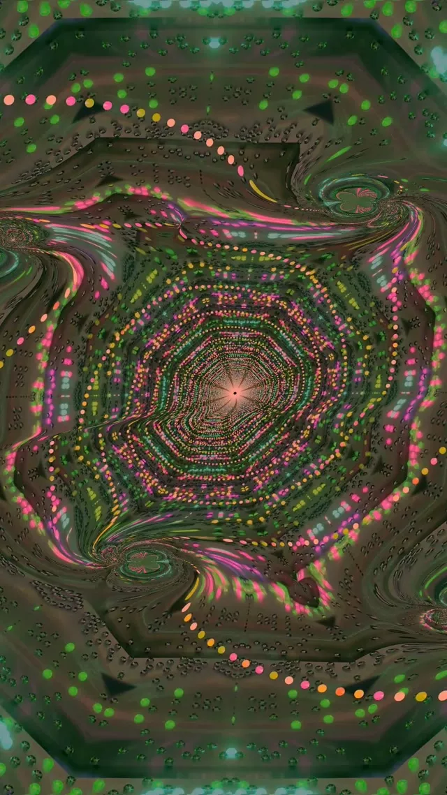 9:16 Reels 60fps Screensaver Neon Tunnel Pulsating Magenta Vortex VJ Animation