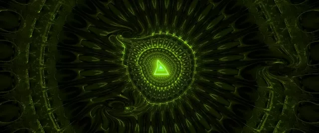2.39:1 Anamorphic 60fps Screensaver Neon Tunnel Radiant Mandala Veejay Loop