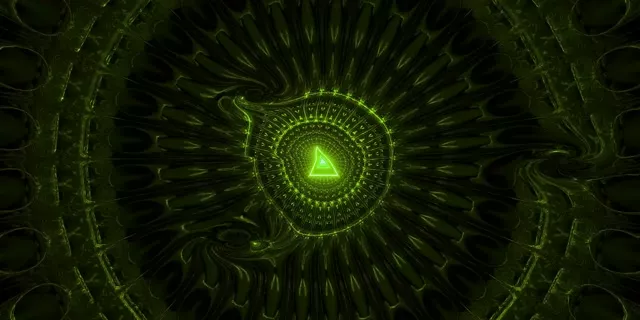 2:1 Cinema 60fps Screensaver Neon Tunnel Geometric Mandala VJ Visual