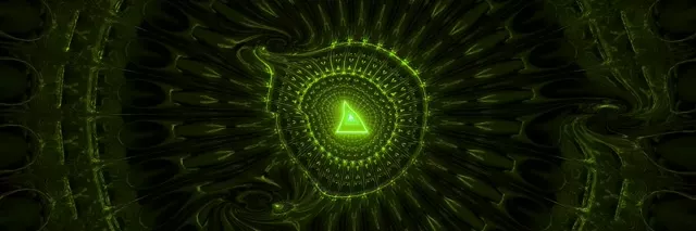 3:1 Panoramic 60fps Screensaver Neon Tunnel Fractal Diamond Burst Animation