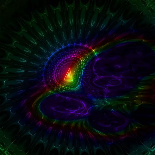 1:1 Square 60fps Screensaver Neon Tunnel Rainbow Fractal Spiral VJ Animation