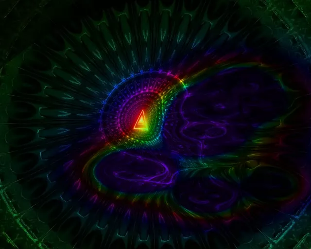 5:4 SXGA 60fps Screensaver Neon Tunnel Multicolor Geometric Spin Video Loops