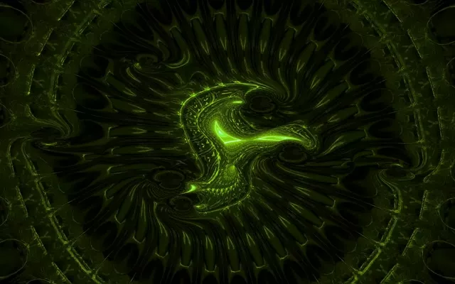 16:10 Desktop 60fps Neon Tunnel Screensaver - Vibrant Emerald Tunnel Loopable Video