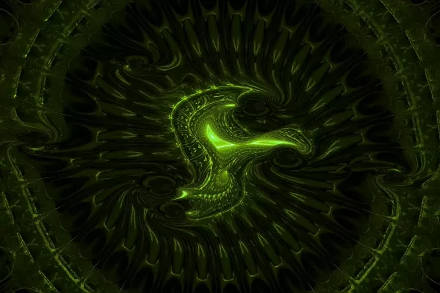 3:2 Classic 60fps Neon Tunnel Screensaver - Bright Lime Spiral VJ Content
