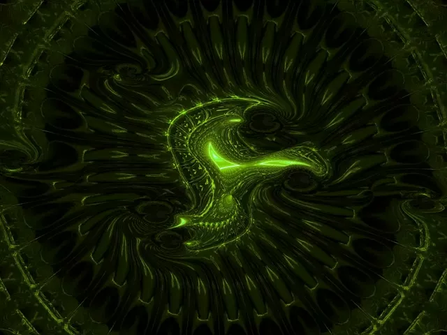 4:3 Standard 60fps Neon Tunnel Screensaver - Electric Green Vortex Animation
