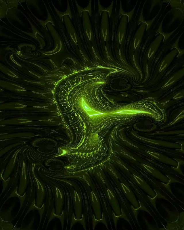 4:5 Portrait 60fps Neon Tunnel Screensaver - Neon Green Diamond Vortex VJ Clip