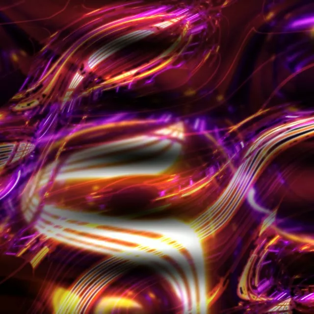 1:1 Square 60fps Neon Tunnel Screensaver | Glowing Purple Yellow Liquid Swirl Vj Visual