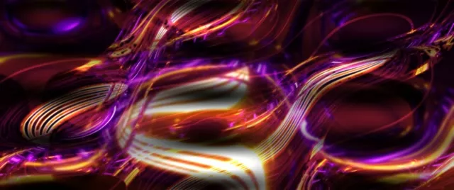 2.39:1 Cinema 60fps Neon Tunnel Screensaver | Blazing Purple Gold Kaleidoscope Burst Vj Loop Neon