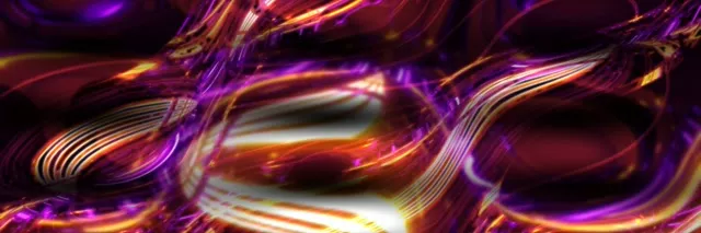 3:1 Ultrawide 60fps Neon Tunnel Screensaver | Electric Purple Gold Wave Tunnel Loopable Video