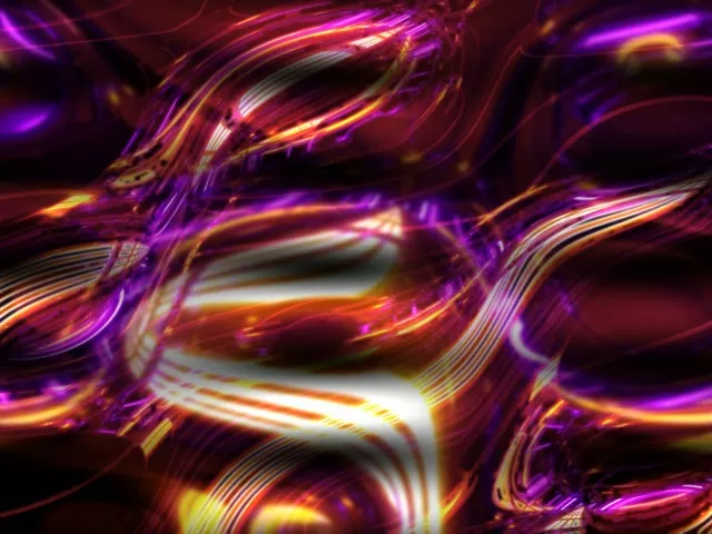 4:3 Standard 60fps Neon Tunnel Screensaver | Luminous Purple Pink Fractal Waves Video Loops