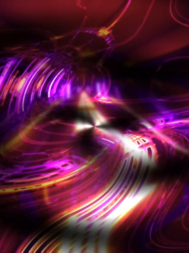 3:4 Mobile 60fps Screensaver Neon Tunnel Glowing Purple Gold Abstract Burst Live Wallpaper