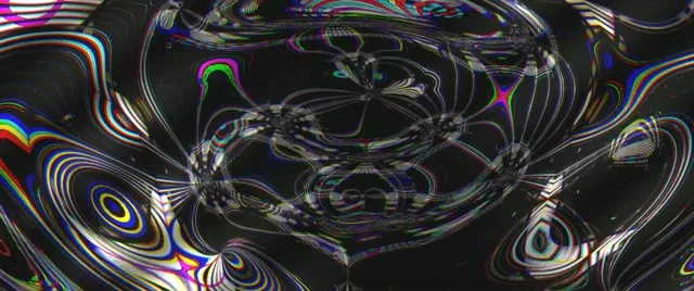 2.39:1 Anamorphic 60fps Screensaver Neon Tunnel Oscillating Rainbow Helix Loopable