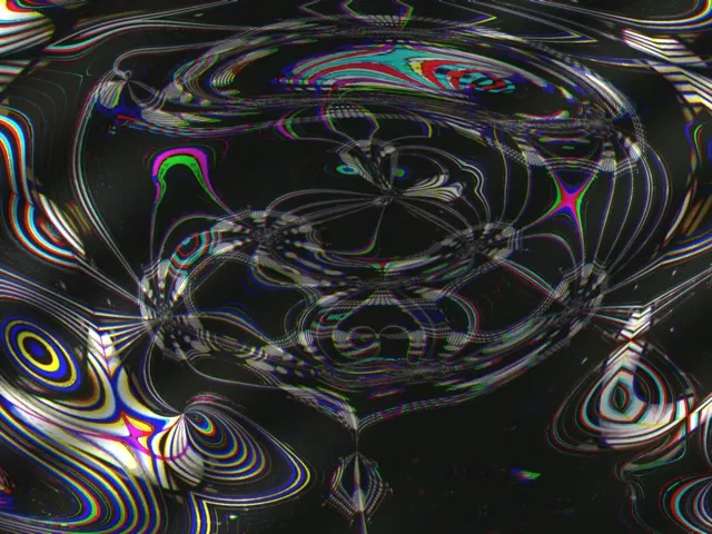 4:3 Classic 60fps Screensaver Neon Tunnel Radiant Starburst Motion Background