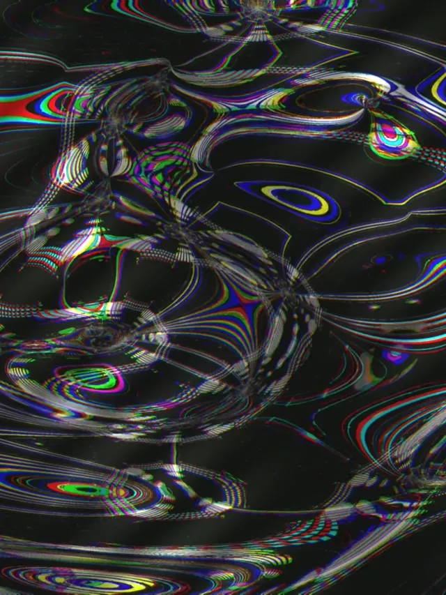 3:4 Vertical 60fps Neon Tunnel Screensaver - Glowing Fractal Helix Veejay Loop