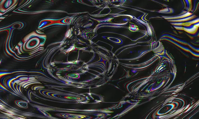 5:3 Wide 60fps Neon Tunnel Screensaver - Twisted Rainbow Mandala Background for Edits