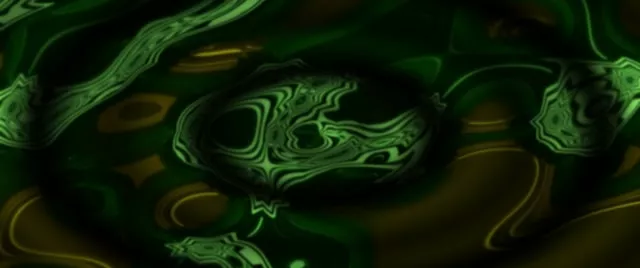 2.39:1 Cinema 60fps Neon Tunnel Screensaver Undulating Bright Green Visuals Loop