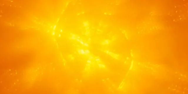 2:1 Cinematic 60fps Screensaver Neon Tunnel Orange Shimmering Particles Vj visual