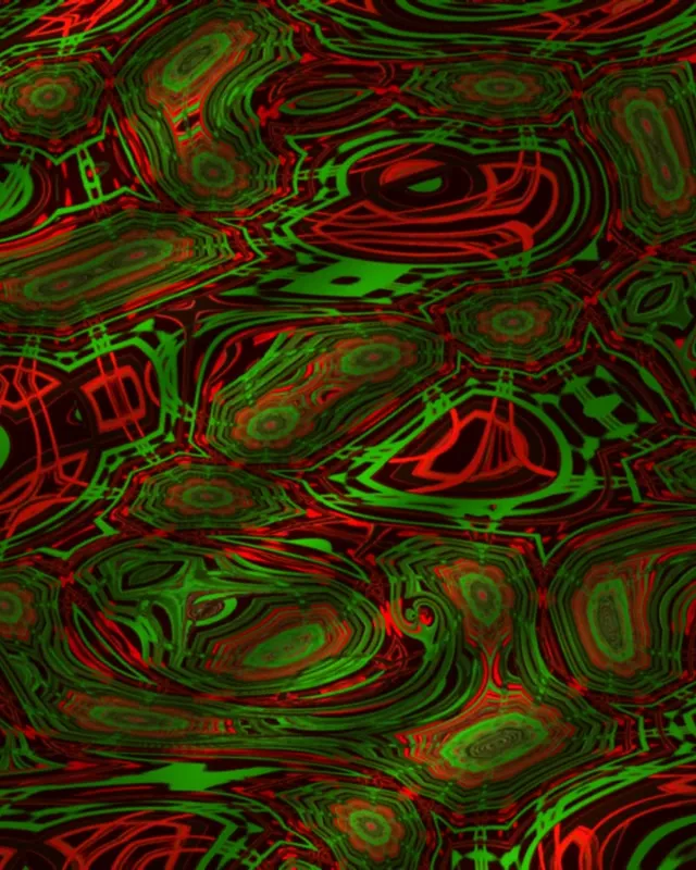 4:5 Portrait Neon Tunnel 60fps Screensaver - Pulsing Emerald Crimson Tunnel Veejay Animation