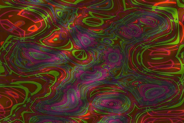 3:2 35mm 60fps Neon Tunnel Screensaver Undulating Mandala VJ Loop Neon