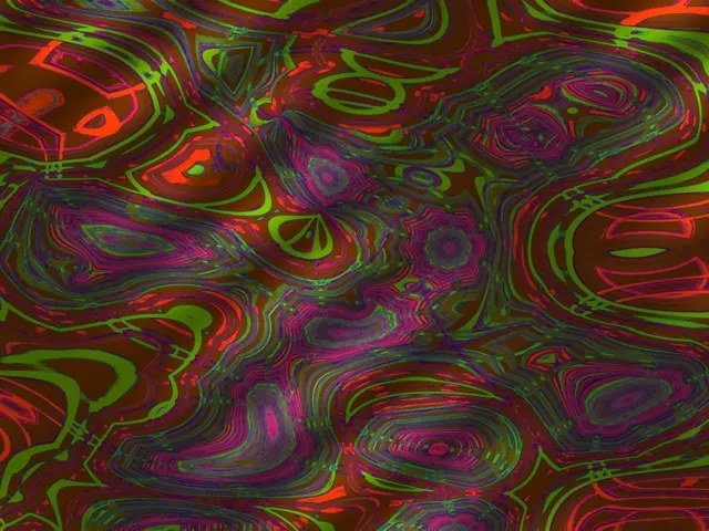 4:3 Classic 60fps Neon Tunnel Screensaver Twisting Geometry Motion Background