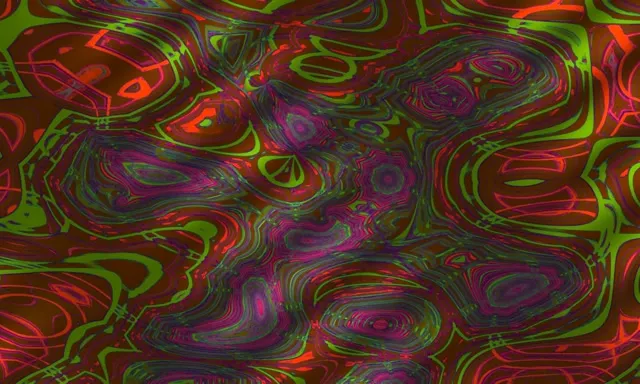 5:3 Standard 60fps Neon Tunnel Screensaver Chromatic Tunnel VJ Footage