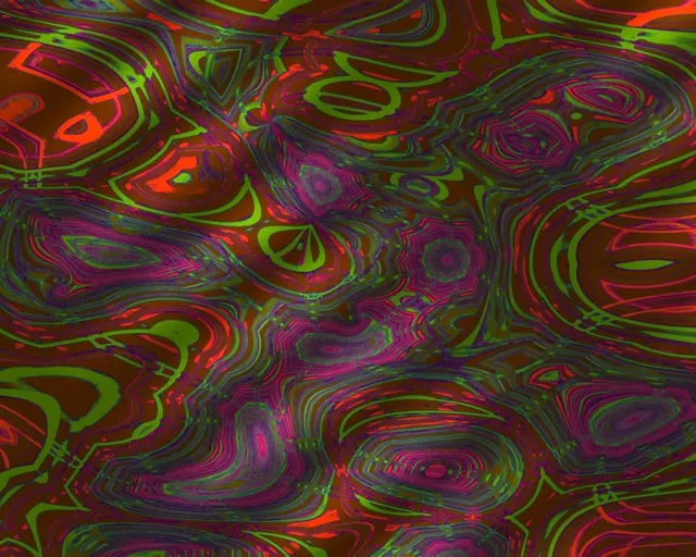 5:4 SXGA 60fps Neon Tunnel Screensaver Iridescent Waves Loopable Video