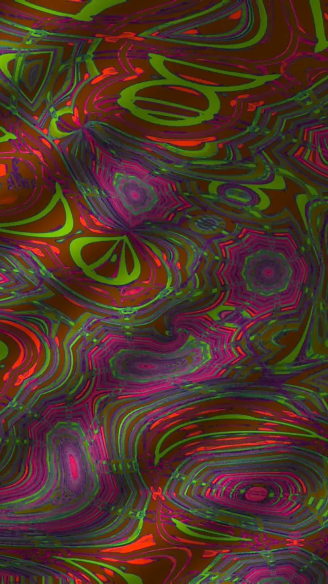 9:16 Reels 60fps Neon Tunnel Screensaver Pulsating Fractal VJ Animation