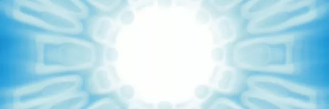 3:1 Panoramic 60fps Screensaver Neon Tunnel Radiant Blue Palm Burst Animation