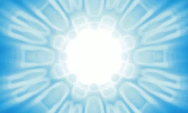 5:3 Landscape 60fps Screensaver Neon Tunnel Glowing Hand Rays Loopable Video