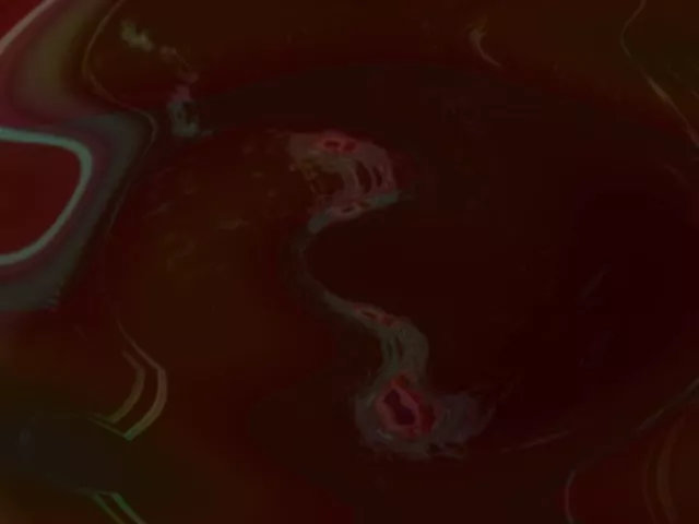 4:3 Classic 60fps Neon Tunnel Screensaver - Pulsing Red Green Diamond Vortex Loopable Video