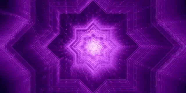 2:1 Cinema 60fps Screensaver Neon Tunnel Concentric Square Tunnel Pulse Motion Background