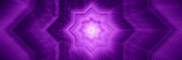 3:1 Ultrawide 60fps Screensaver Neon Tunnel Purple Hexagonal Convergence Tunnel Loop