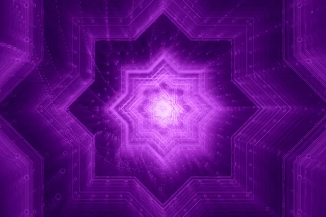 3:2 Classic 60fps Screensaver Neon Tunnel Luminous Star Burst Pattern Vj Clip