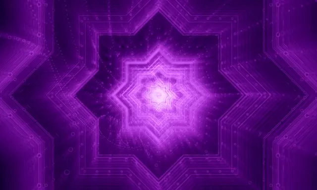 5:3 Widescreen 60fps Screensaver Neon Tunnel Radiant Geometric Burst Core Veejay Loop