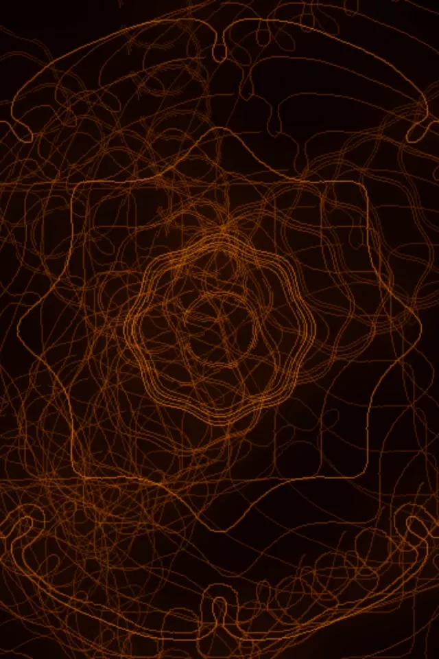 2:3 Standard 60fps Screensaver Neon Tunnel Writhing Golden Strands Vj loop neon