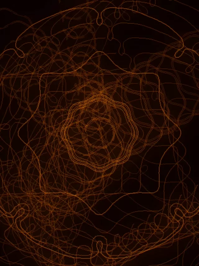 3:4 Vertical 60fps Screensaver Neon Tunnel Glowing Coppery Tendrils Background for Edits