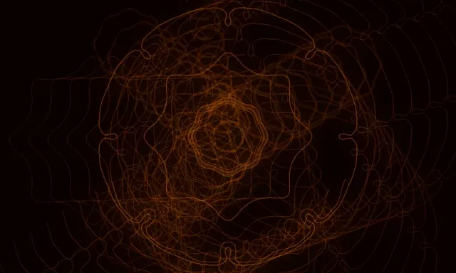 5:3 Wide 60fps Screensaver Neon Tunnel Flowing Russet Fibers Video loops