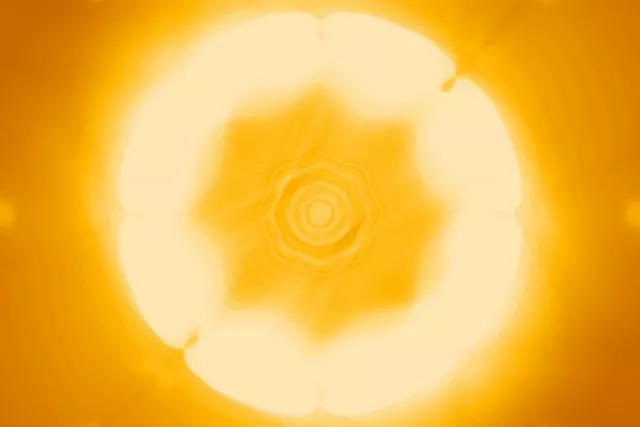 3:2 Classic 60fps Screensaver | Amber Neon Tunnel Video Loops Spiraling Light Petals