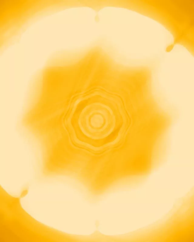 4:5 Portrait 60fps Screensaver | Yellow Neon Tunnel Vj Visual Pulsating Starburst Center