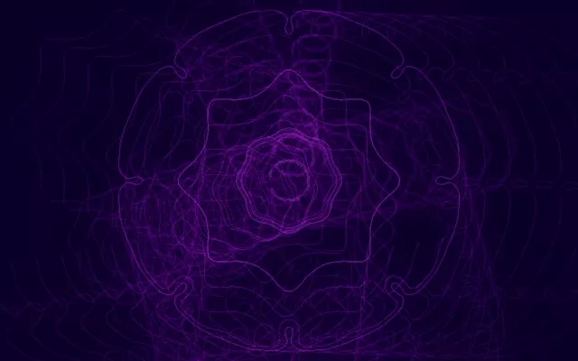 16:10 Desktop 60fps Screensaver Neon Tunnel Flowing Magenta Ribbon Loop Vj Footage