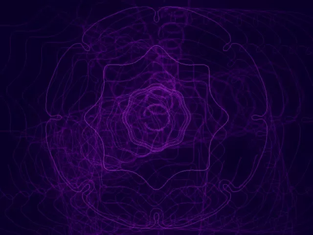 4:3 Classic 60fps Screensaver Neon Tunnel Symmetrical Purple Mesh Vj Content