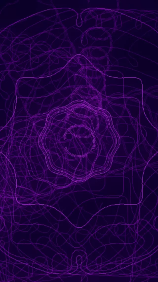 9:16 Reels 60fps Screensaver Neon Tunnel Pulsating Fractal Motion Background