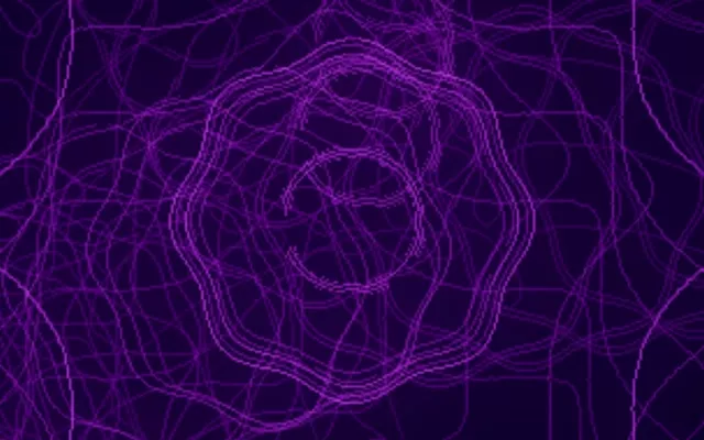 16:10 Desktop 60fps Screensaver - Neon Tunnel Kaleidoscopic Purple Grid Vj Animation