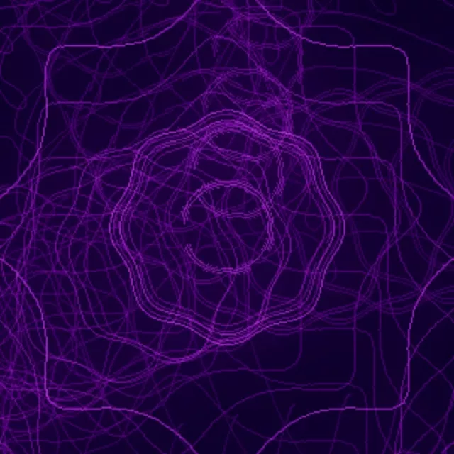 1:1 Square 60fps Screensaver - Neon Tunnel Twisting Purple Maze Loopable Video